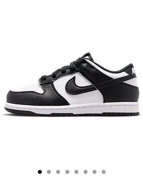 Nike Dunk Low Kids Black White Panda Sneakers Size 2Y
